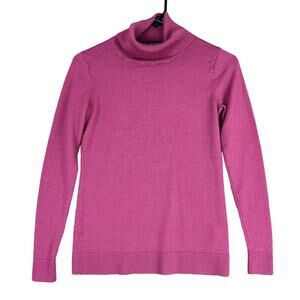 Pendleton Womens Sweater Fuchsia Turtleneck 100% Merino Wool Long Sleeve XS